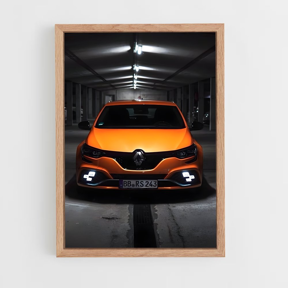 Poster Orange Électrique – affiche Renault (vue 4)